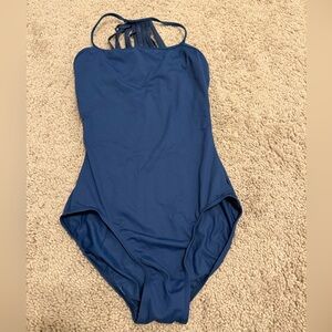 Women’s Mirella One-Piece Strappy Back leotard Blue size P
